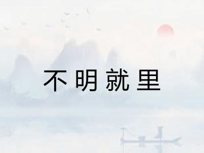 不明就里