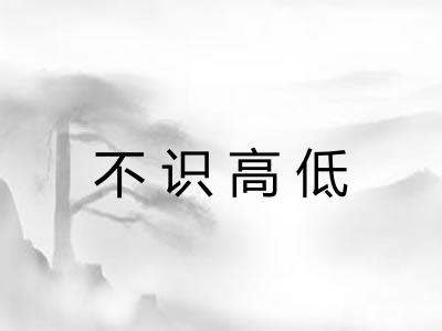 不识高低