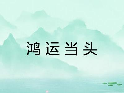 鸿运当头 鸿运当头