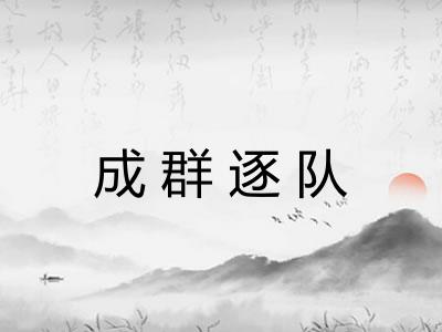 成群逐队 成群逐队