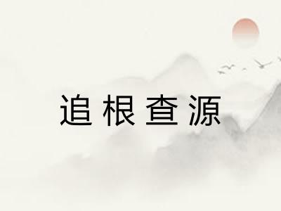 追根查源