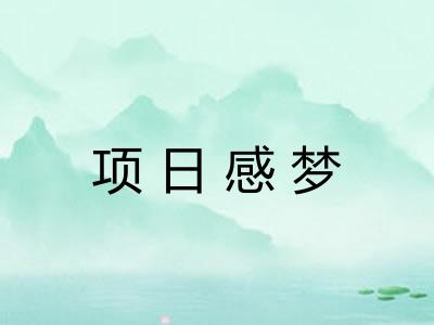项日感梦