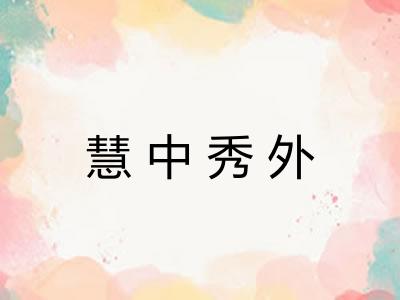慧中秀外