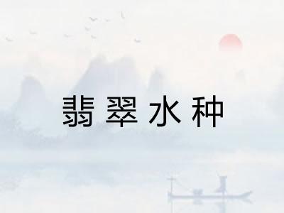 翡翠水种