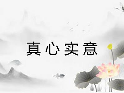 真心实意 真心实意