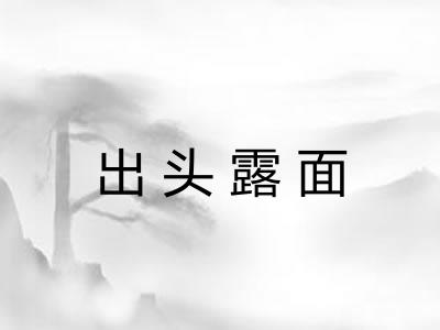 出头露面 出头露面