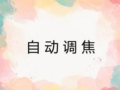 自动调焦 自动调焦