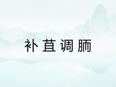 补苴调胹