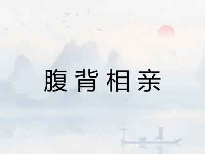 腹背相亲
