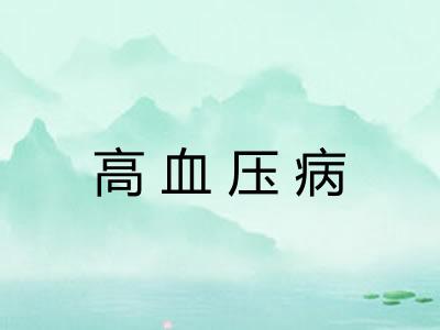高血压病 高血压病