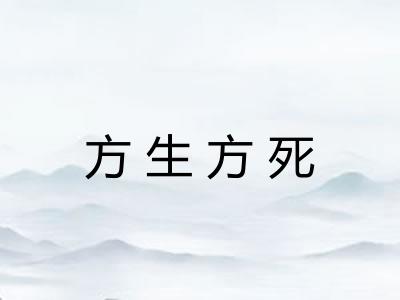 方生方死