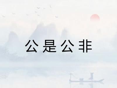 公是公非