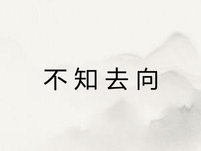 不知去向 不知去向