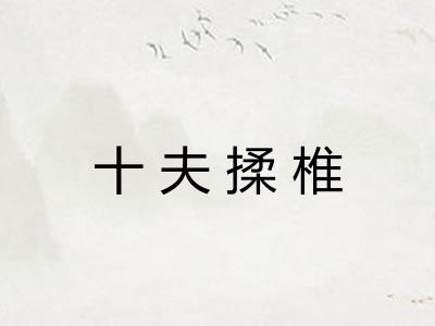 十夫揉椎