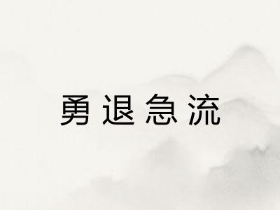 勇退急流