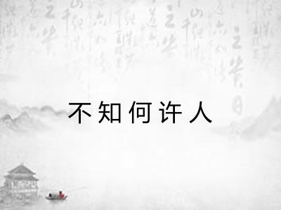 不知何许人