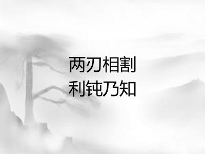 两刃相割利钝乃知